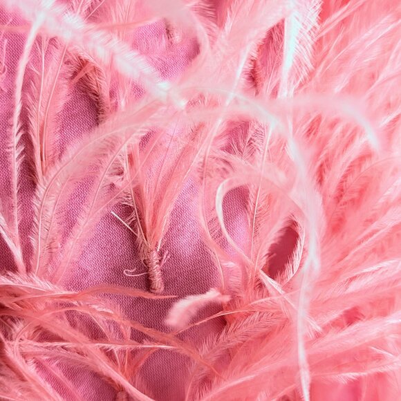 Cult Gaia Paola Pink Ostrich Feather Cropped Jacket NWT Size XS/S - Picture 4 of 7